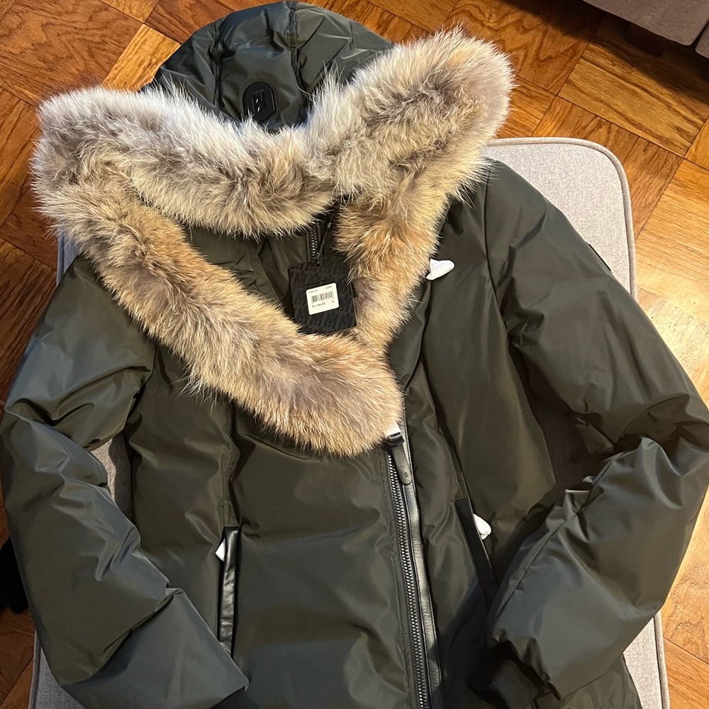Brand new mackage ADALI size medium army green
